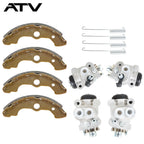 4Pcs Front Brake Wheel Cylinders & Shoes For Honda Foreman 450 TRX450 ES/S 4x4