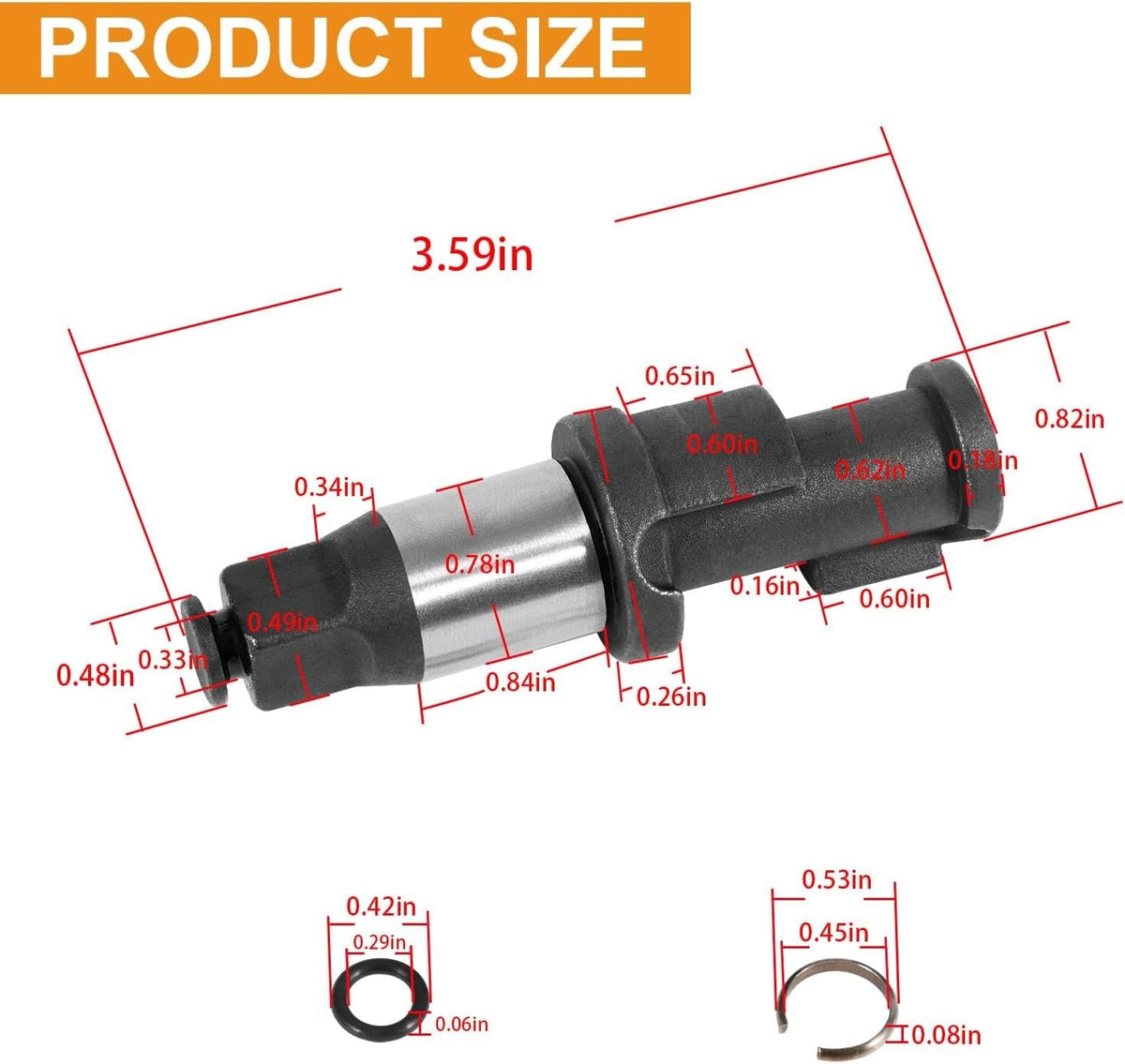 for Ingersoll Rand IR2235TiMax & IR2235QTiMax 1/2” Air Impact Anvil with O-ring