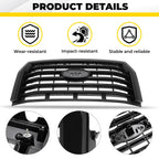 For Ford F150 2015 2016 2017 Painted Front Bumper Grille ABS Horizontal Style