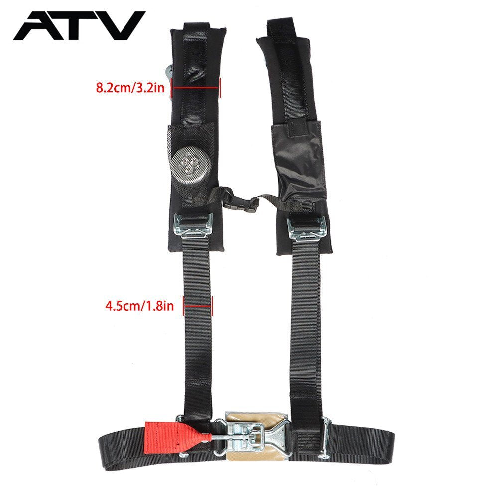 4point Black ATV/UTV Harness Belt Seatbelt w/ Phone Pocket A114220