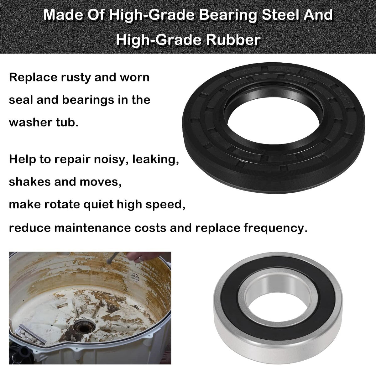 Washer Seal & Bearing Replacement Kit DC62-00156A 6601-002637 6601-000148