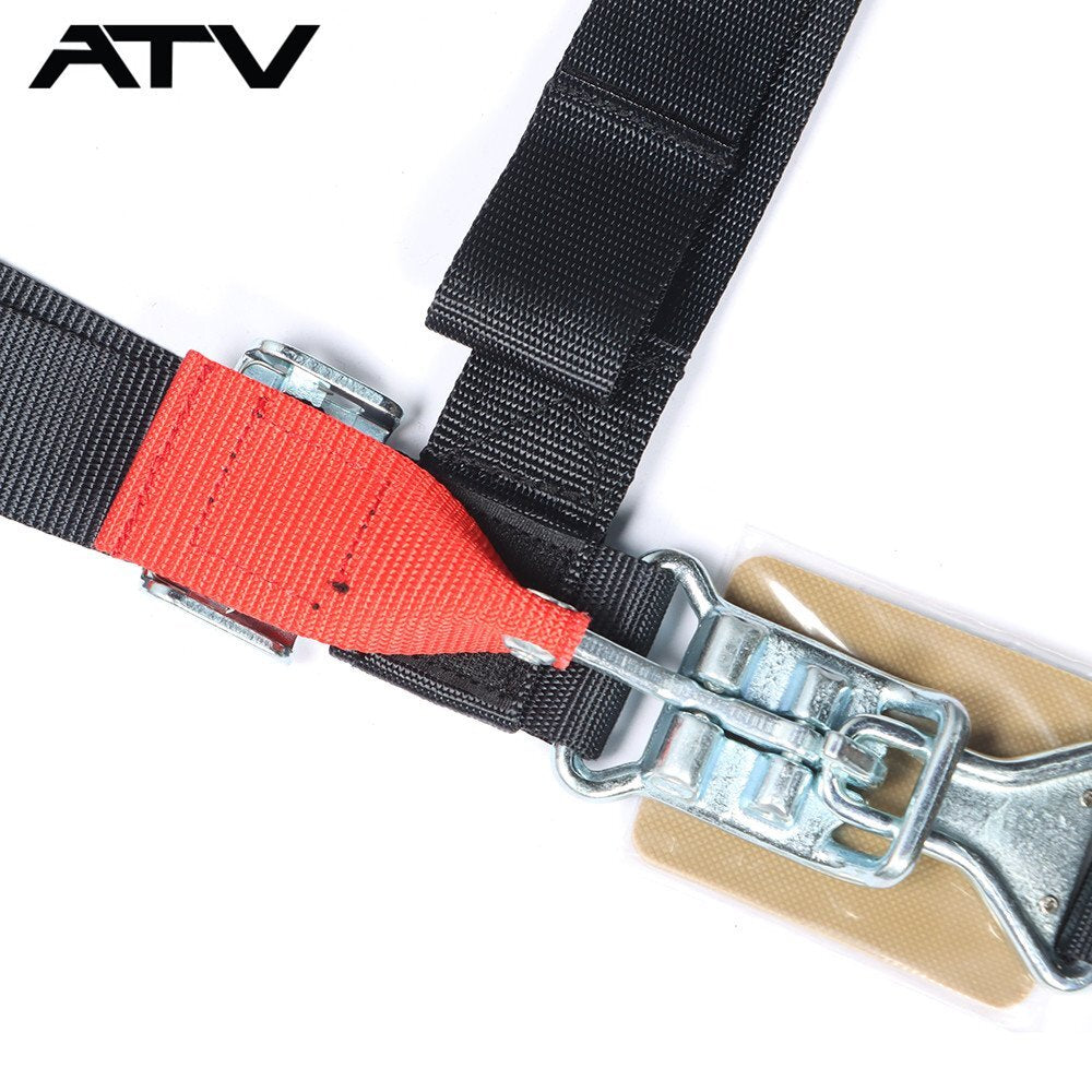 Black Seat Belt Harness Pair Of 4 Point 2" Padded For Polaris RZR XP S 4 1000