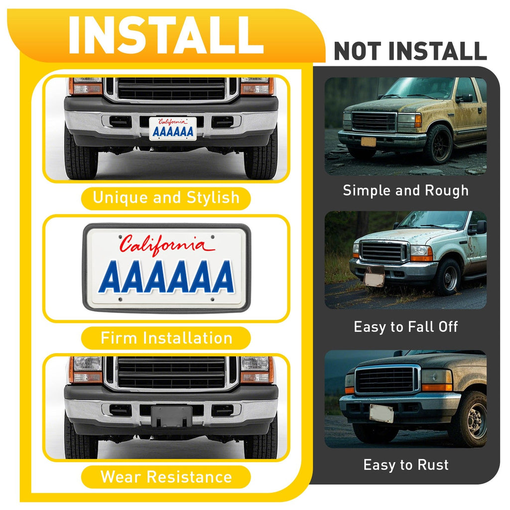 License Plate Front Mounting Bracket Fits 1999-2004 Ford F250 F350 Super Duty