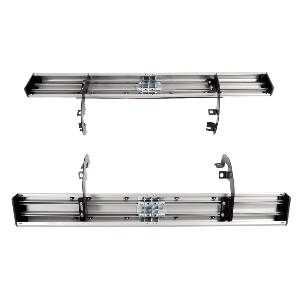 Side Step Bar Running Boards Silver+Black For 19-25 Silverado Sierra Regular Cab