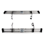 Side Step Bar Running Boards Silver+Black For 19-25 Silverado Sierra Regular Cab