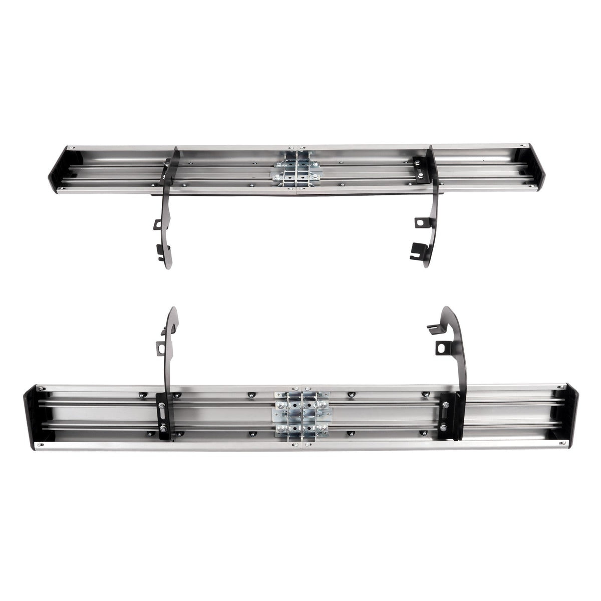 Side Step Bar Running Boards Silver+Black For 19-25 Silverado Sierra Regular Cab