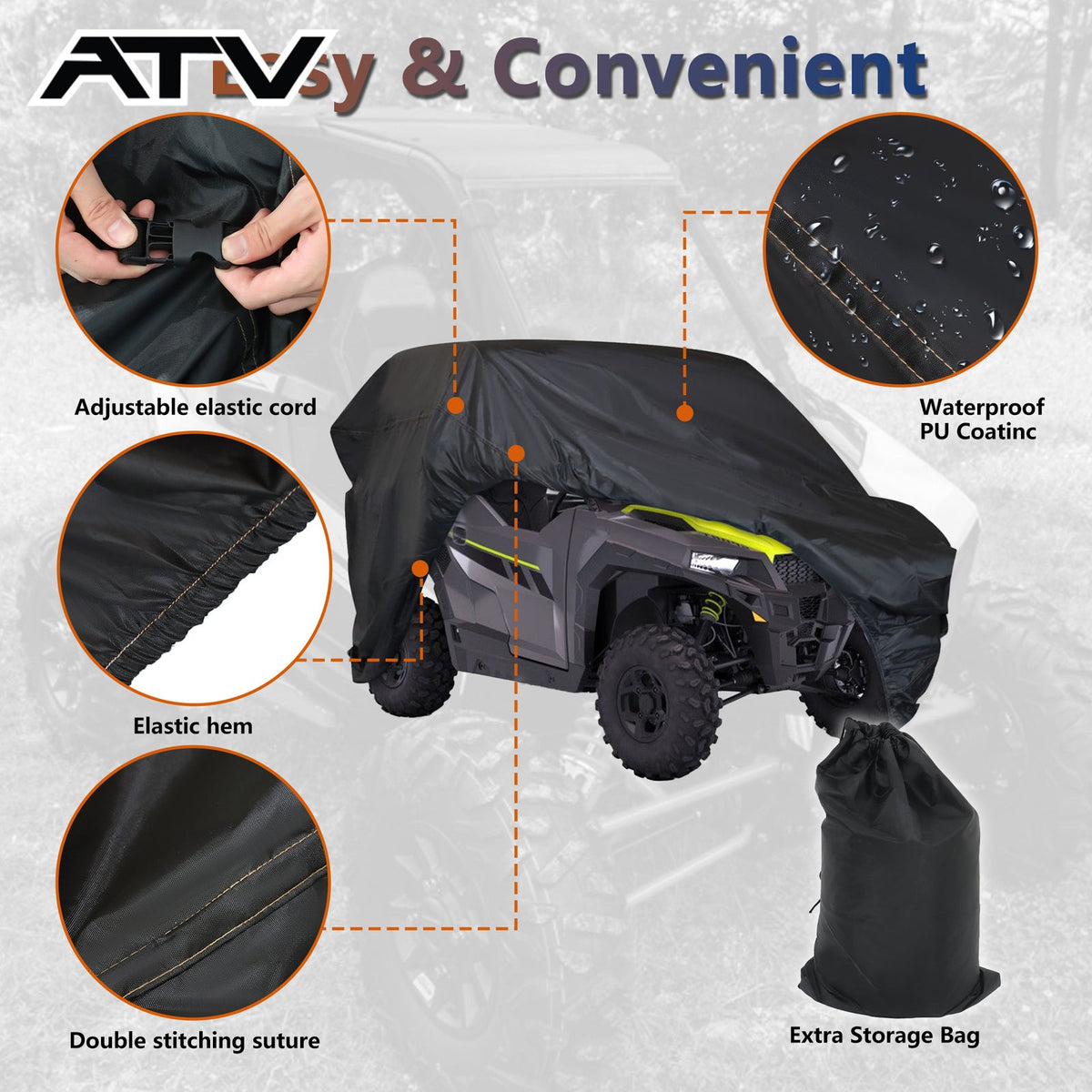 SxS Utility Vehicle Cover Waterproof Fit For Polaris RZR XP 4 Turbo S US