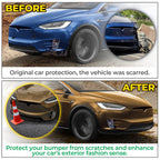 Fits Tesla Model X  2016-2020 ABS Front Bumper Lip Splitter Carbon Fiber Style