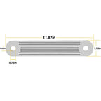 Transom Support Plate for Lower Bolt Holes 12" X 2", Holes 10"