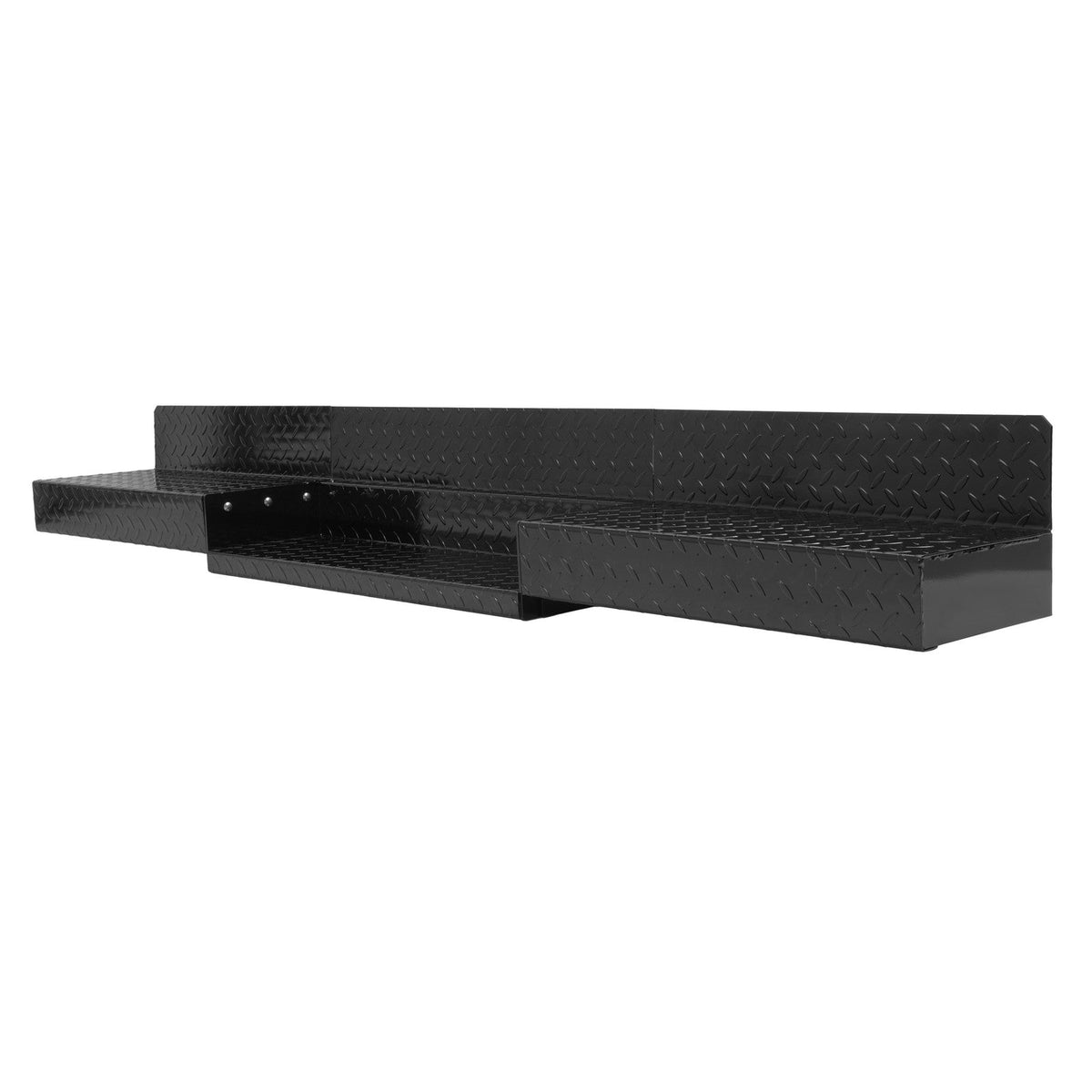 For Enclosed Utility Body 83" Rear Step Bumper Black Universal Screw-On