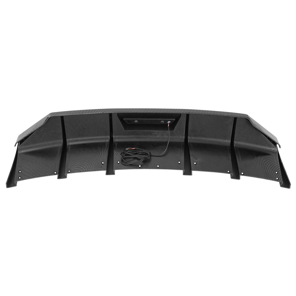 Fits Hyundai Elantra  21-2023 Rear Bumper Diffuser Lip Carbon Style W/ Led Light