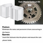 Cam Phaser Lock Out Kit, Camshaft Pulley Mounting Bolt and Timing Chain for Ford