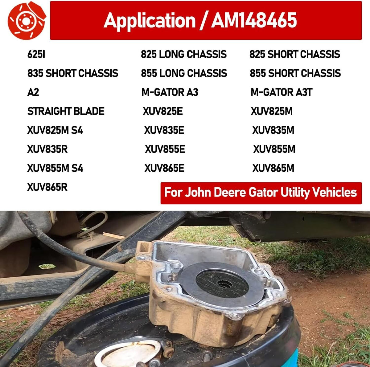AM148465 Wet Brake Disk Kit for John Deere Gator XUV 625 825 835 855 865 Vehicle
