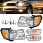 For Toyota Tacoma 2001-2004 Headlights Corner Signal Lights Bumper Lamp w/Bulbs