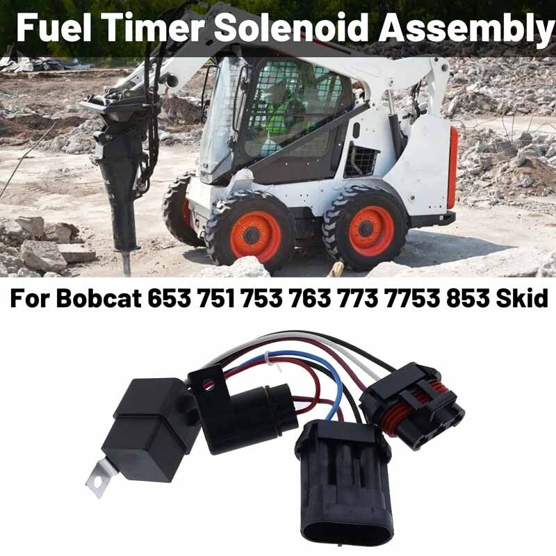 6669415 Fuel Timer Solenoid Bobcat Skid Steer Loader Excavator Compatible