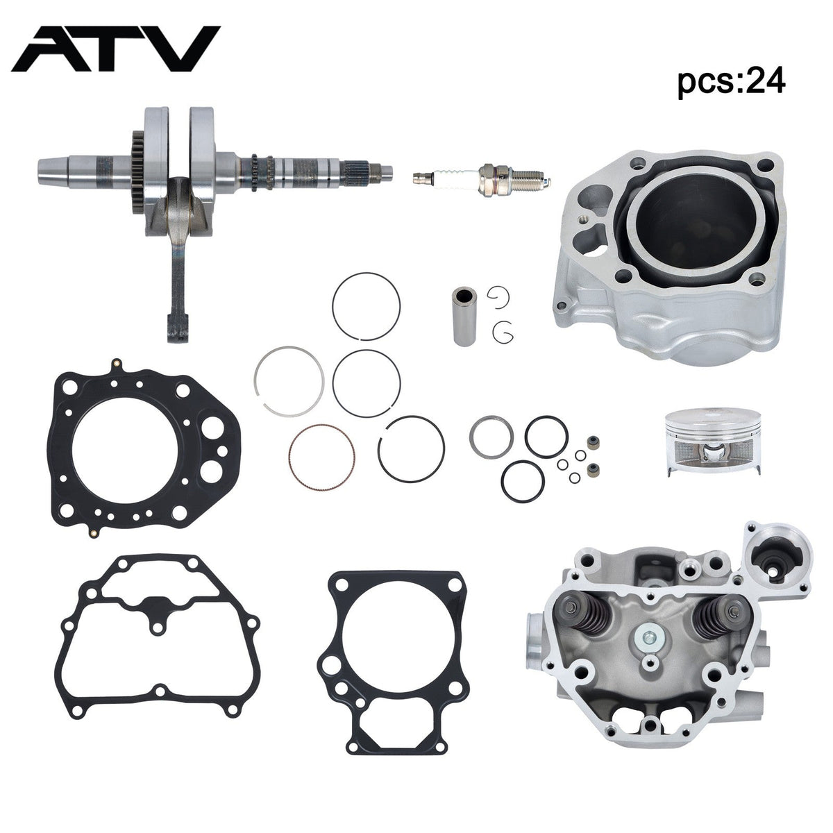 For Honda TRX420 Rebuild Kit Cylinder Head Crankshaft 12200-HP7-A01 2009-2024