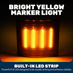 For Chevy C/K 1500 2500 94-99 Smoke Sequential LED Corner Side Marker Lights 4PC