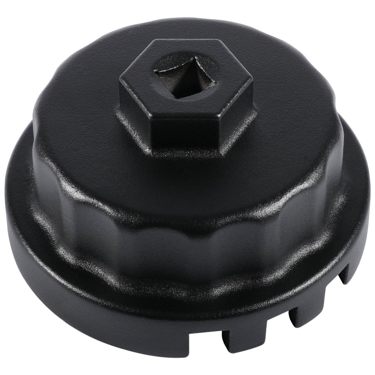 Oil Filter Cap Wrench 64mm 14 Flute for Toyota Lexus Scion 2.5L to 5.7L (Black)