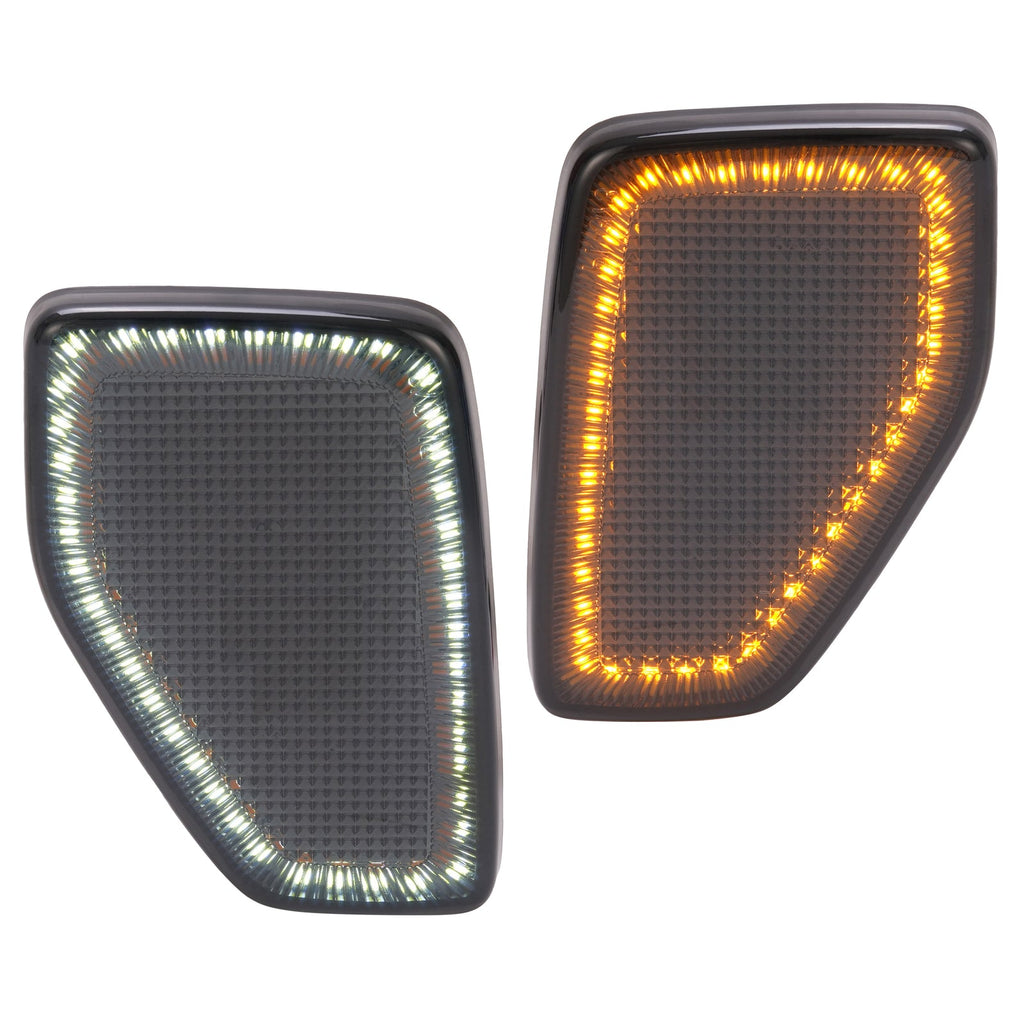 For Hummer H3 05/06-10&H3T 09-10 Smoked Full LED Front Fender Side Marker Lights