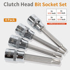 8755 Clutch Head Bit Socket Set Used with 3/8" Square Drive for GM Chevy Cars