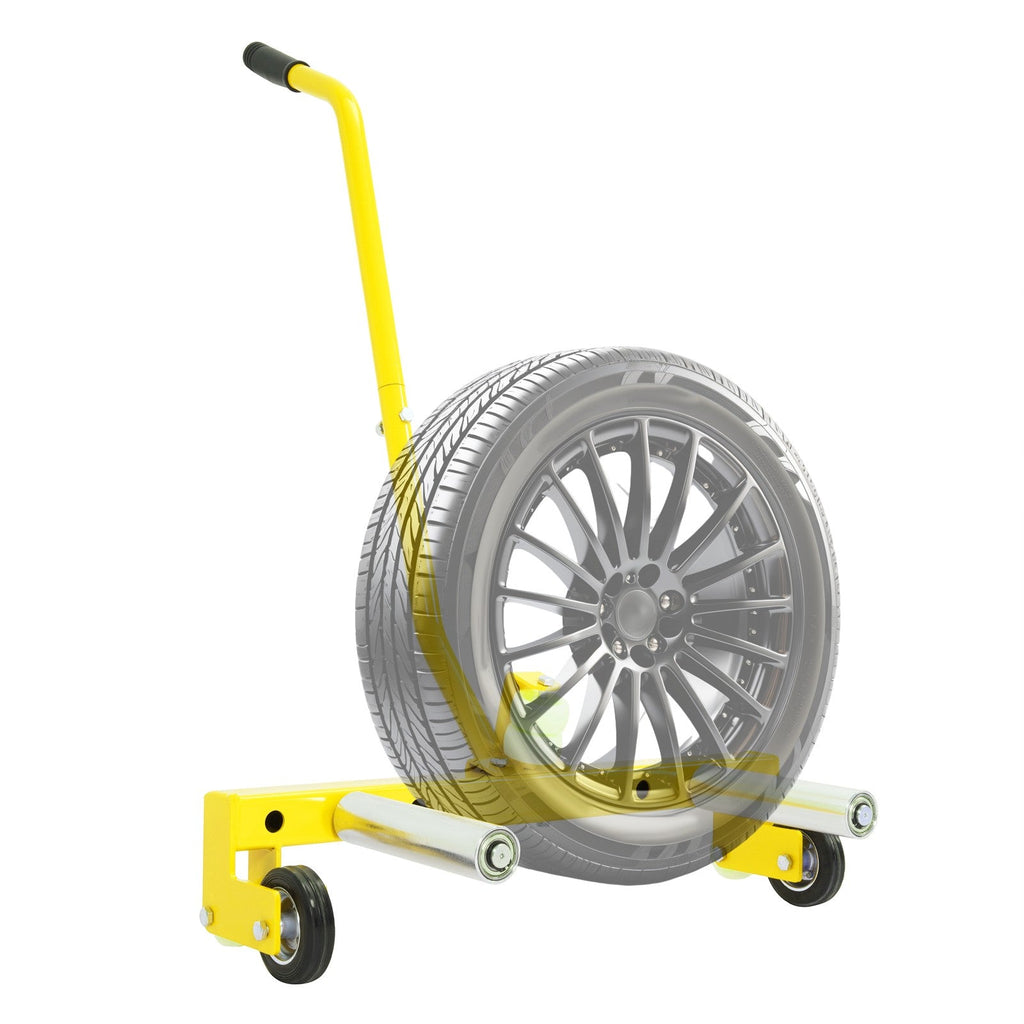 440lbs Tire Moving Cart Tool Heavy Duty Rolling Wheel Dolly Lift Workshop Garage