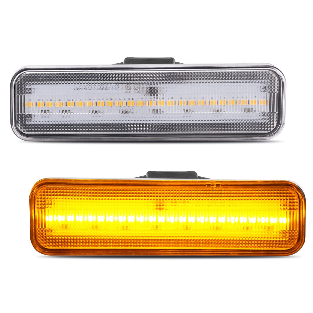 2 Pcs Yellow LED Front Side Marker Lights For El Camino& Caballero& Malibu 78-87