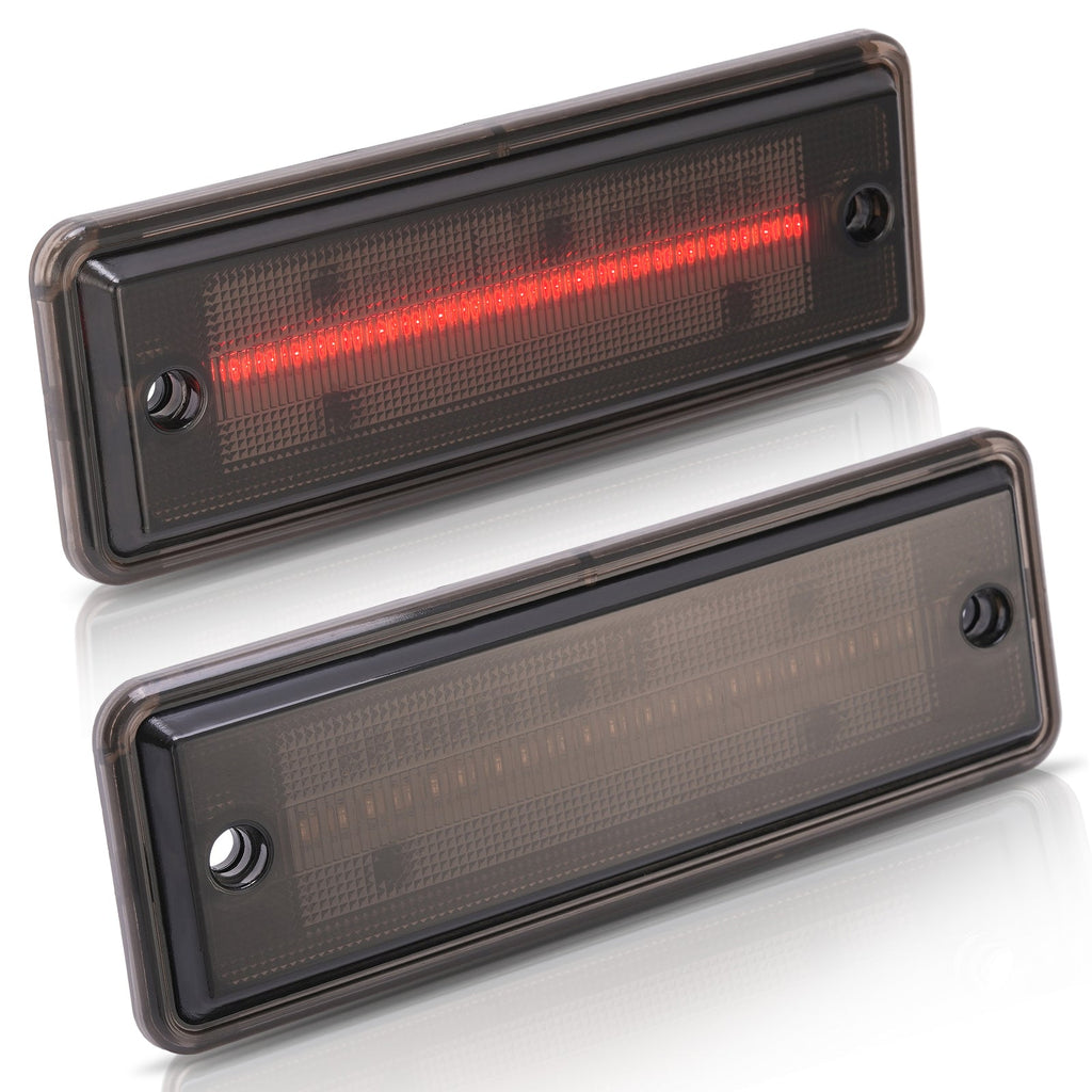 2x Smoke LED Rear Side Marker Lights Lamps For El Camino & Caballero 1978-1987