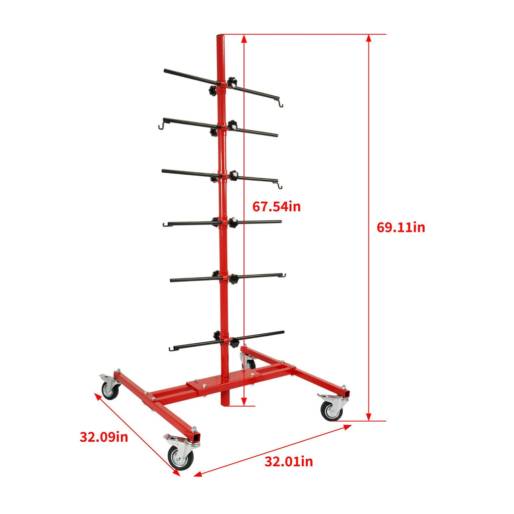 Powder Coated Adjustable Tree Paint Stand For Autobody Door Fender Panel