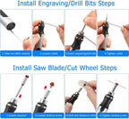 Cordless Electric Engraving Pen, Micro Polishing Pen, 33 Drill Bits