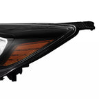 Black Left Driver Side Headlights Clear Lens Halogen Fits Ford Focus 2012-2014