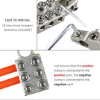 Battery Terminal Connectors, 12-Way Battery Terminal Clamps,  Battery Terminals