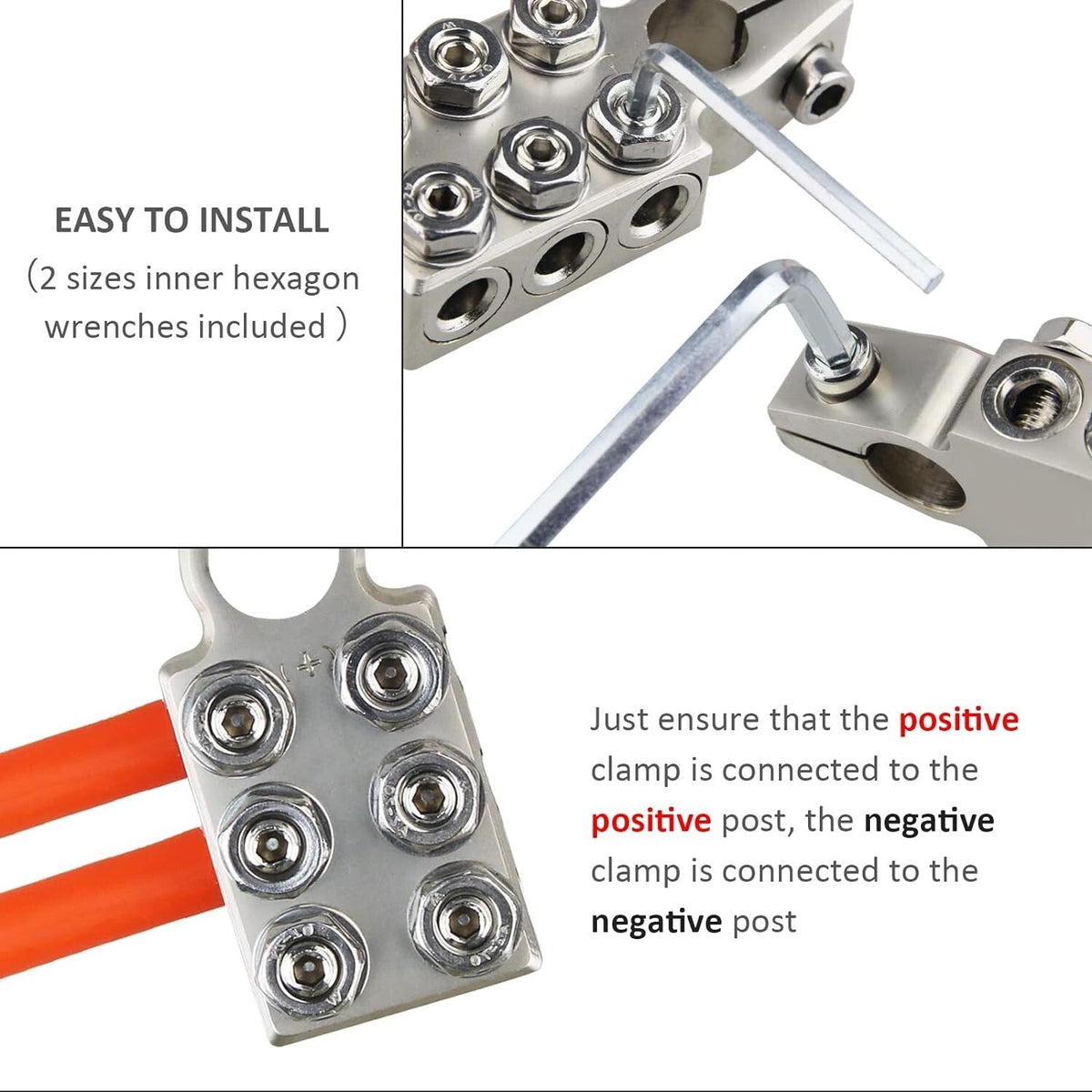 Battery Terminal Connectors, 12-Way Battery Terminal Clamps,  Battery Terminals