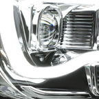 DOT Chrome LED Tube Projector Headlights HeadLamps For Toyota Tacoma 2005-2011