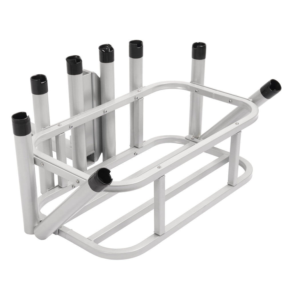 Heavy Duty Fishing Rod Rack Rod Holder 2" Receiver Hitch Mount w/Notch Caps