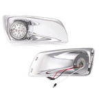 LED Fog Lights Lamp W/Bezel Clear Lens Pair LH & RH For Kenworth T660 2007-2017