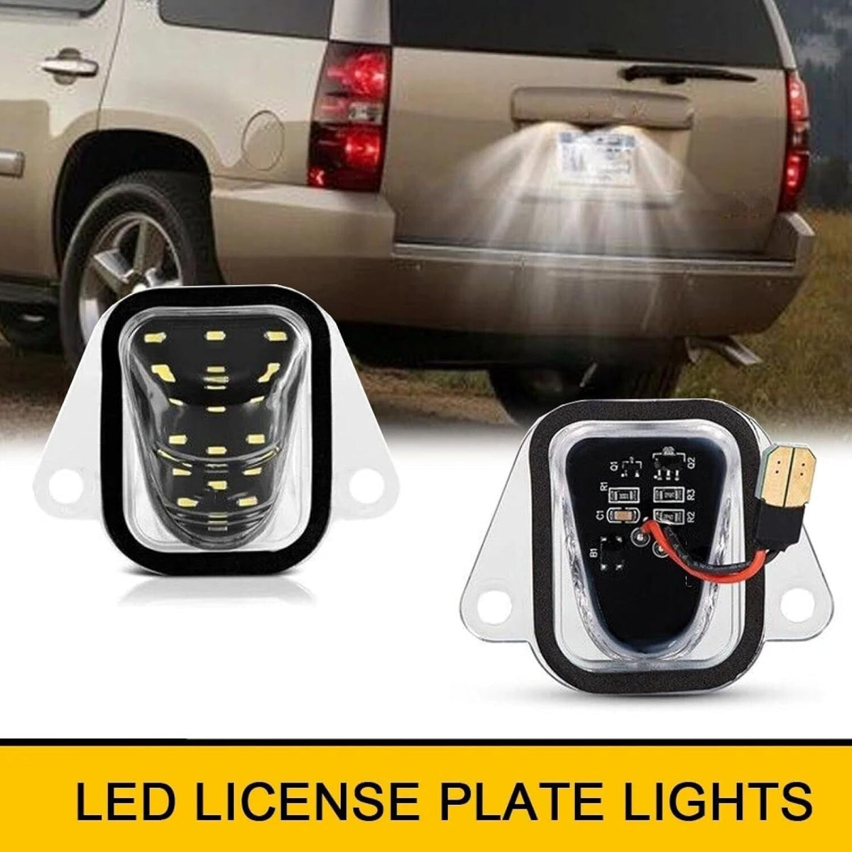 2X LED License Plate Tag Light Lamp For 2007-2014 Chevy Tahoe Suburban GMC Yukon
