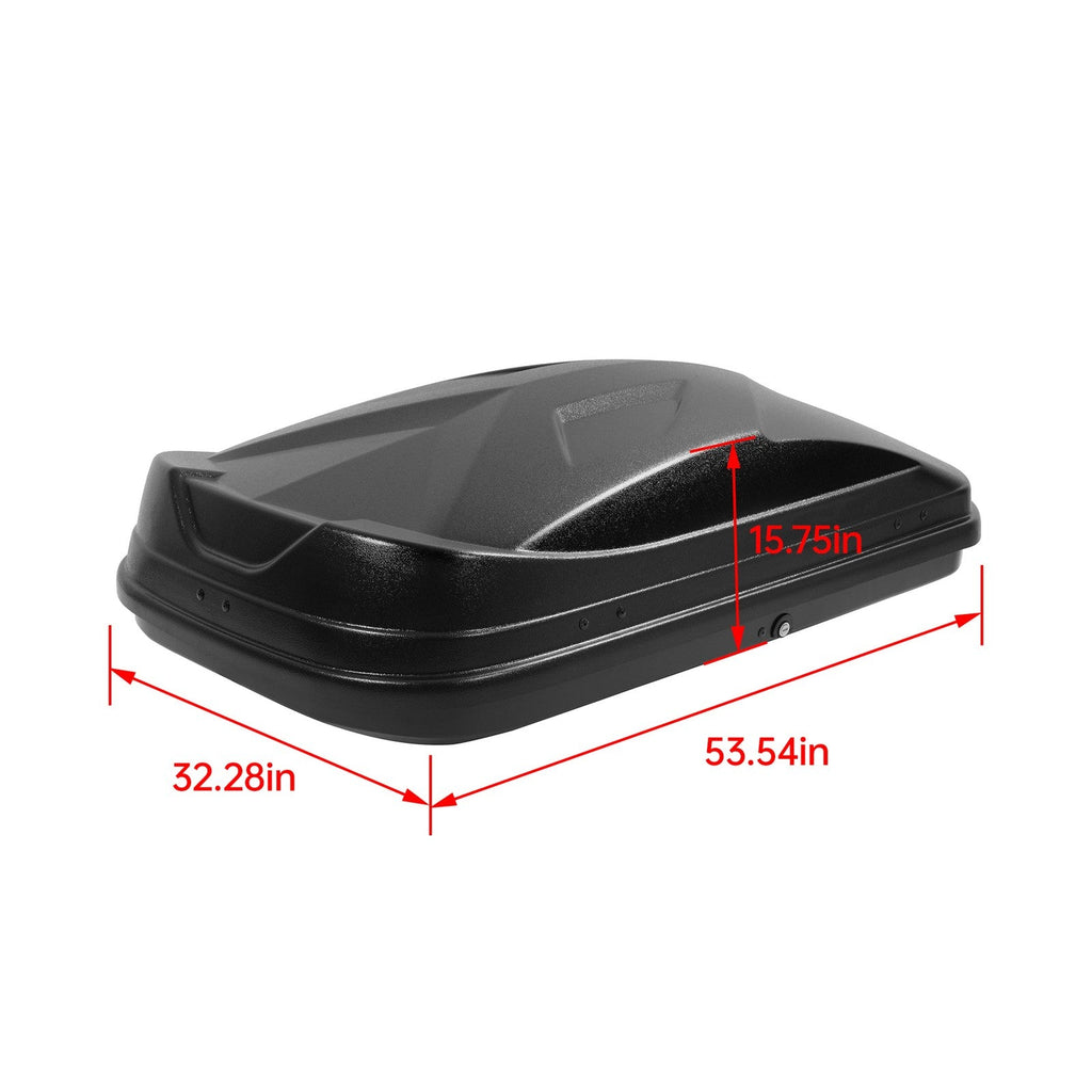 15 Cubic Hard Shell Roof Top Mount Car Storage Travel Luggage Box Cargo Carrier