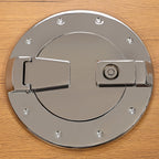 For Hummer H2 2003-2009 Locking Fuel Door Gas Tank Cap Cover Aluminum Chrome