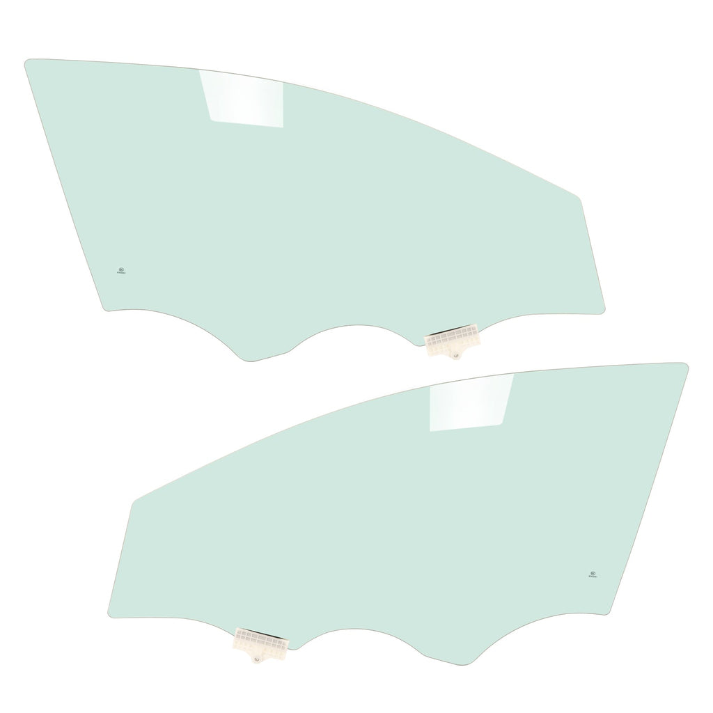 Fit Hyundai Sonata 15-19 Front Door Window Glass Left+Right Side Light Green
