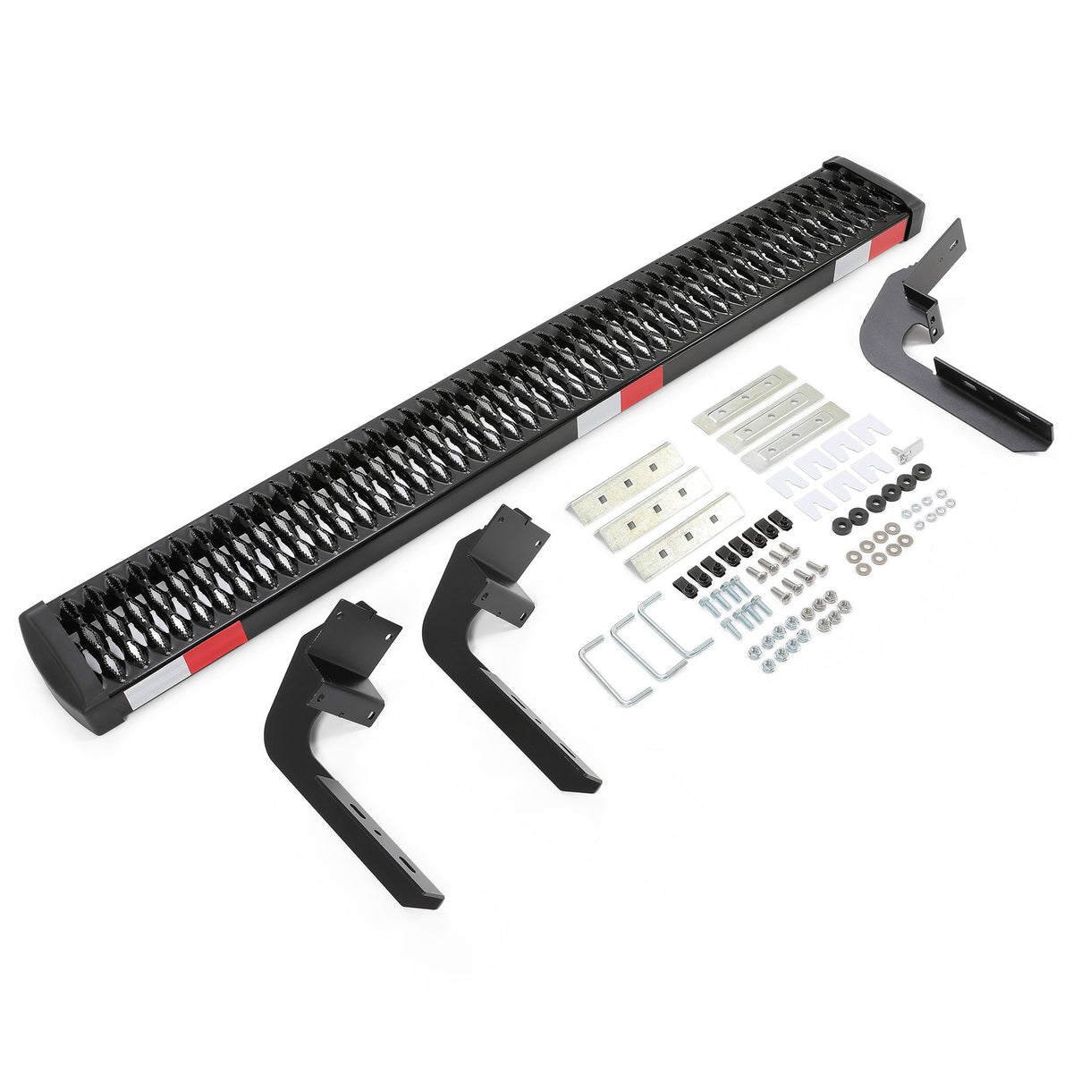 Black Steel Running Board Side Steps For Ford Transit 150 250 350 2015-2025