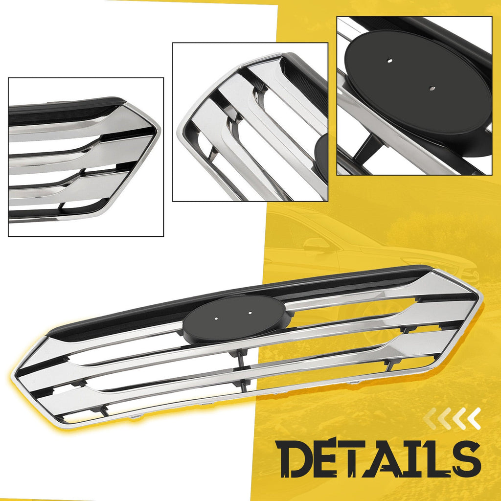 For Hyundai Santa Fe Sport 2013-2016 Front Upper & Lower Bumper Grille Grill Set