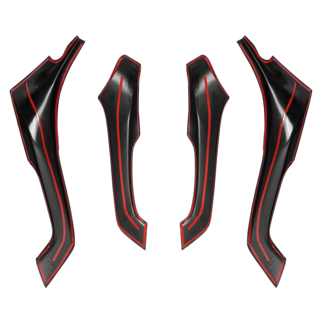 4Pcs Interior Door Armrest Cover Trim For Acura TSX 2009-2014 Carbon Look