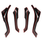 4Pcs Interior Door Armrest Cover Trim For Acura TSX 2009-2014 Carbon Look