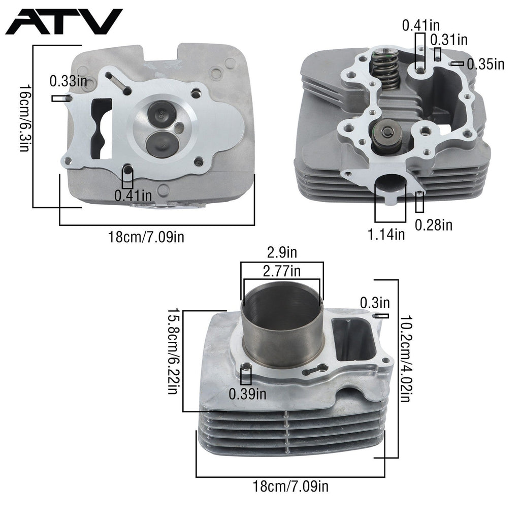 Cylinder Head Piston Kit For Honda Recon 250 For TRX250TE/TM 2002-2014