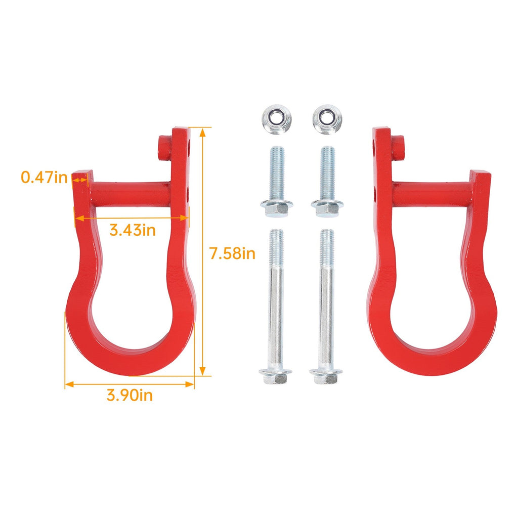 Red Pair 2pcs Tow Hook For Chevrolet Silverado GMC Sierra 1500 2007-19 #84192871