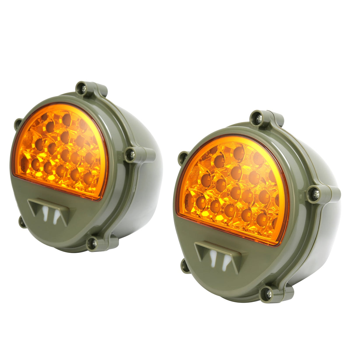 2x New LED Front Turn Signal Lights Yellow Lens For Humvee M35 M998 #12422957