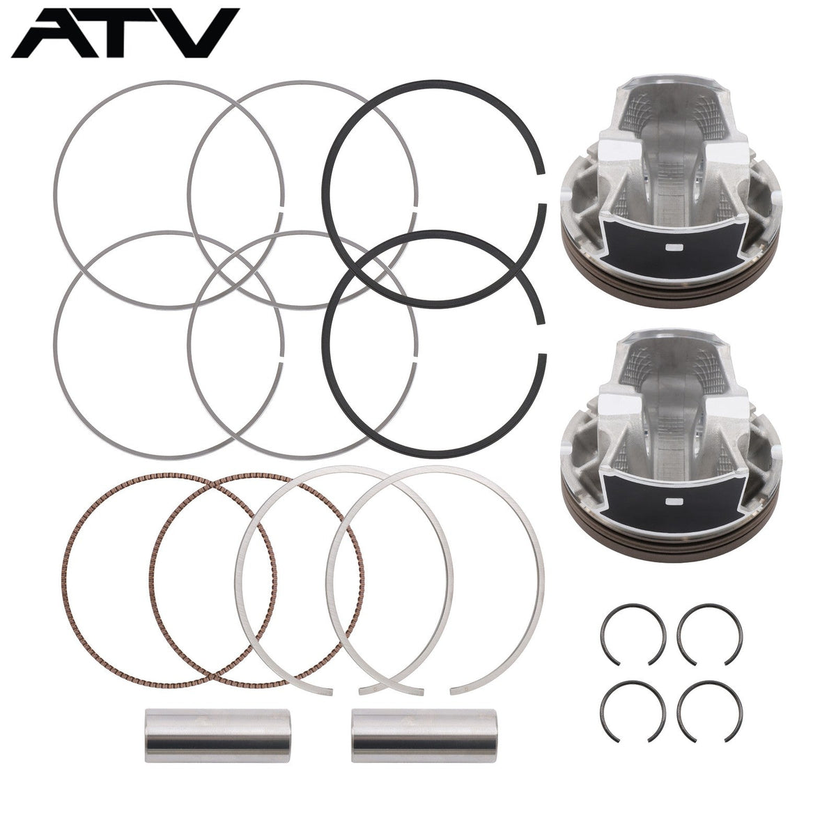 For Polaris General ACE Engine Piston Repair Kit w/ Rings QTY 2 2205244 2204949
