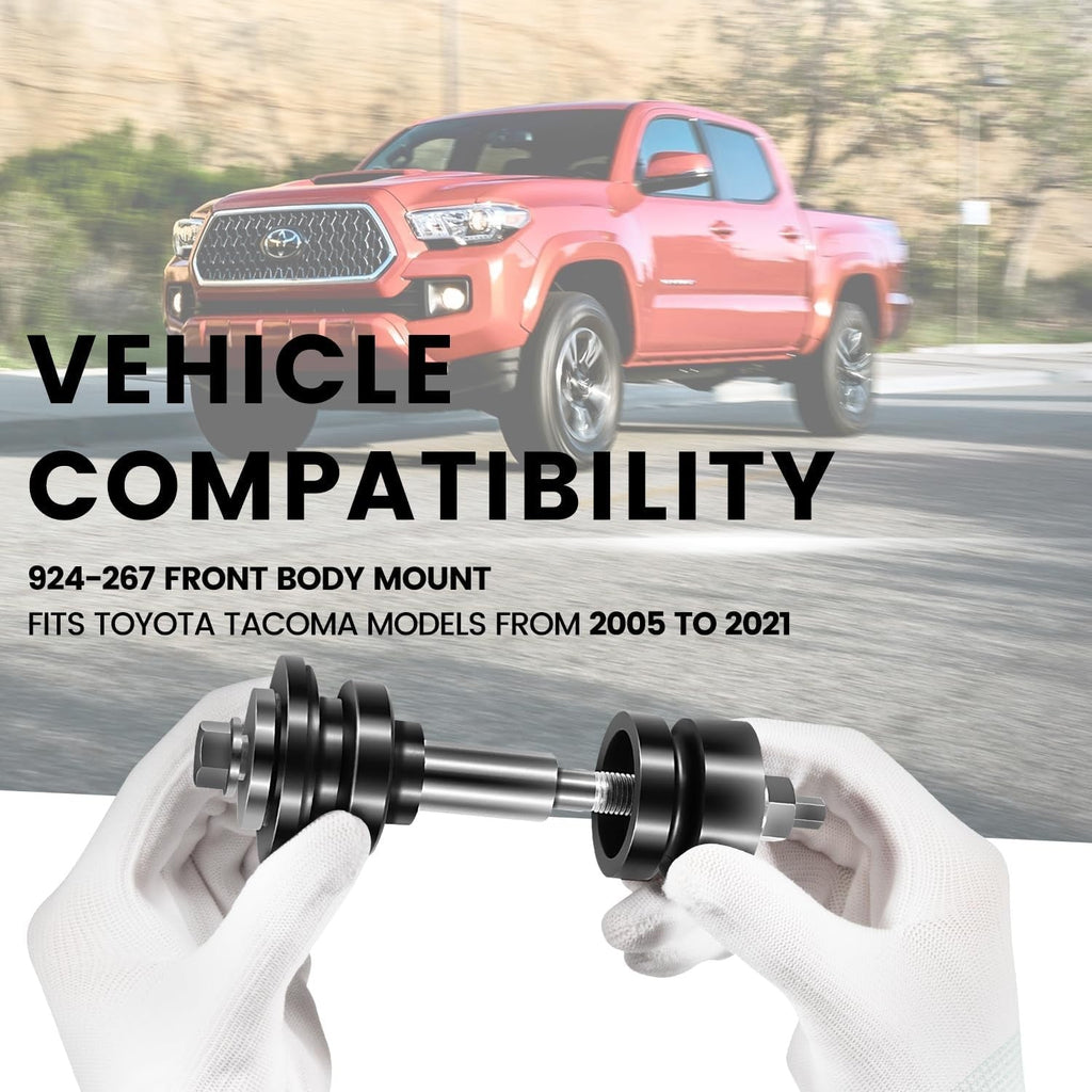 924-267 Front Body Mount Kit for 2005-2021 Toyota Tacoma 5220104040 5220204030