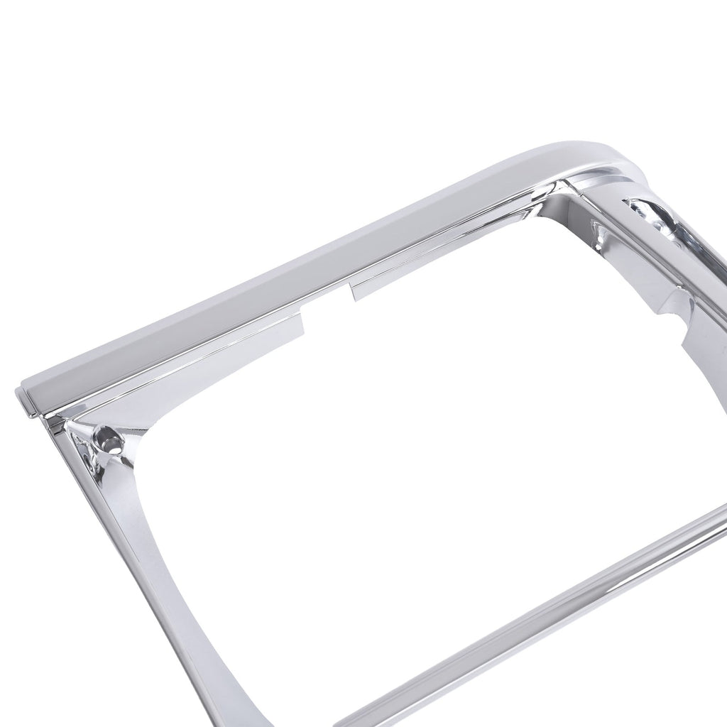 2PCS Set Headlight Door Bezel Trim For Jeep Cherokee 91-96 Comanche 91-92 Chrome