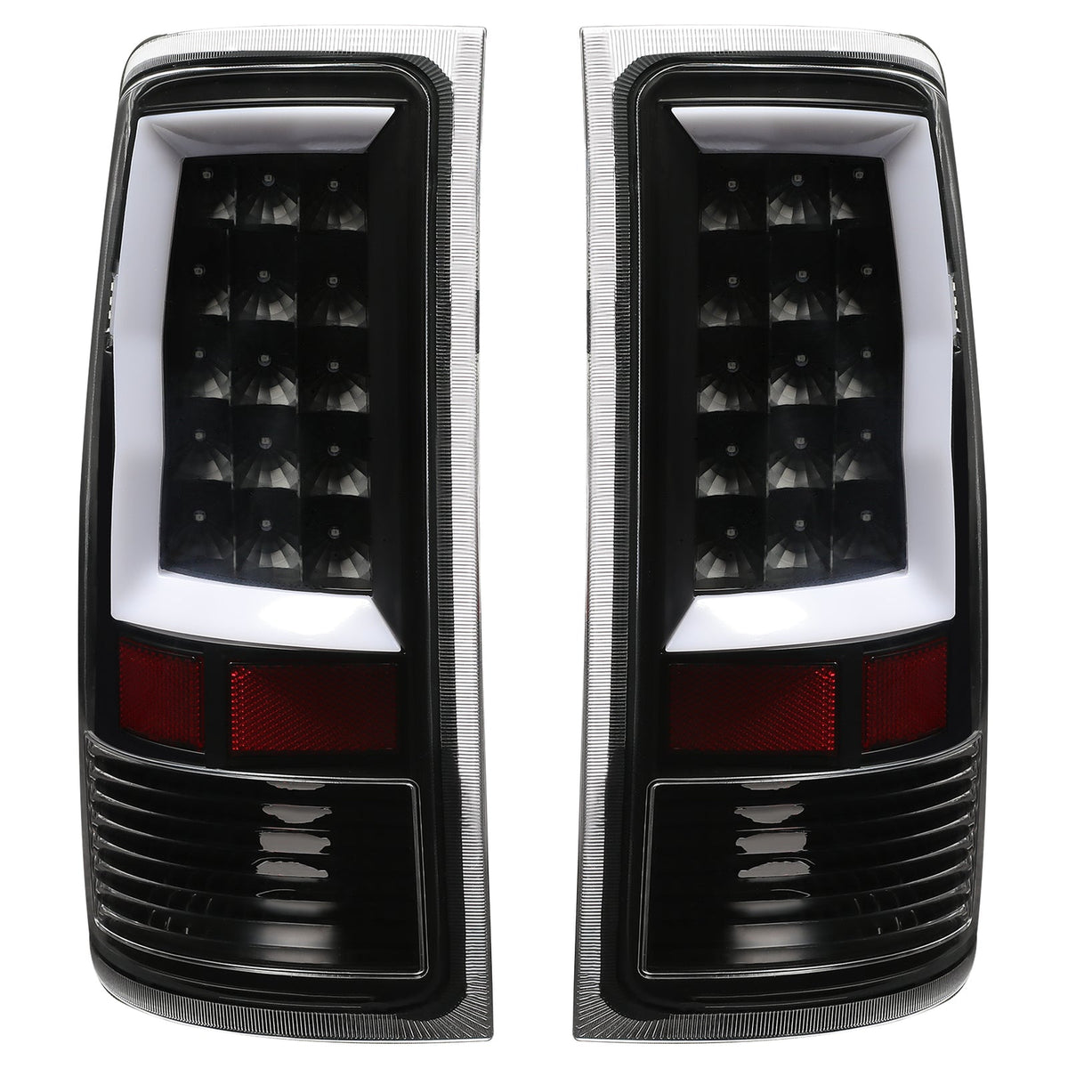 For GMC Sierra 1500 2007-2013 2500HD 3500HD 07-2014 Black LED Tail Lights Lamps